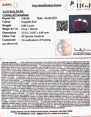 6.50 Ratti Natural new burma Ruby with Govt. Lab Certificate-(2331)